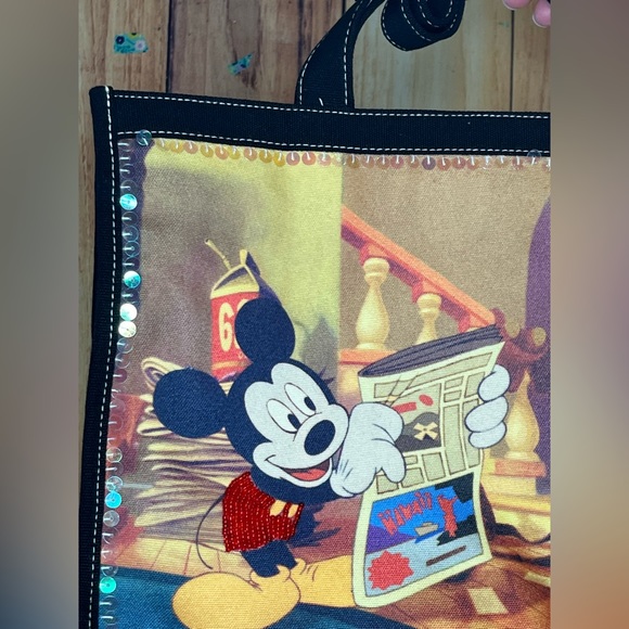 Disney Tote Bag Purse Shoulder Bag NWT Vintage Mickey - Picture 3 of 7